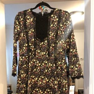Black floral French Connection dress